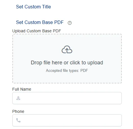 Set Custom Base PDF