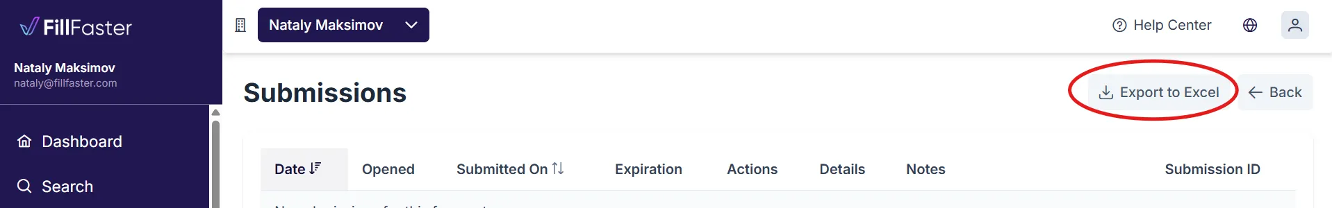 The 'Add Recipient Info' button