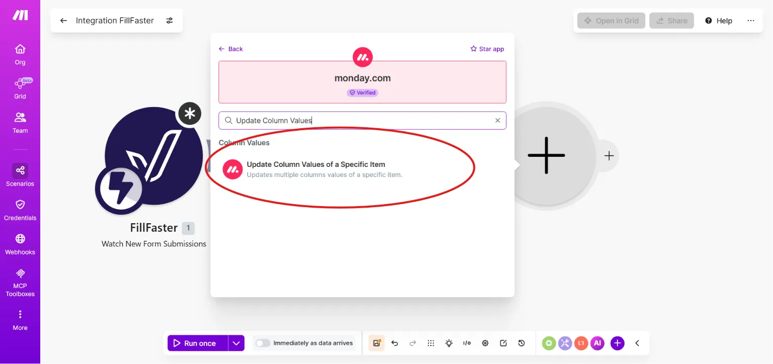 Retrieved PDF available as a file object in Make.com