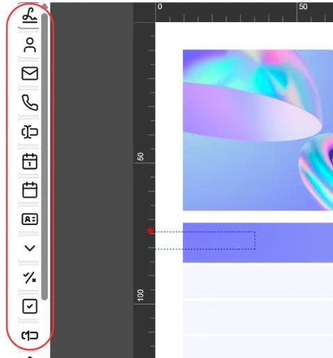 Clicking the 'Add new data field' button