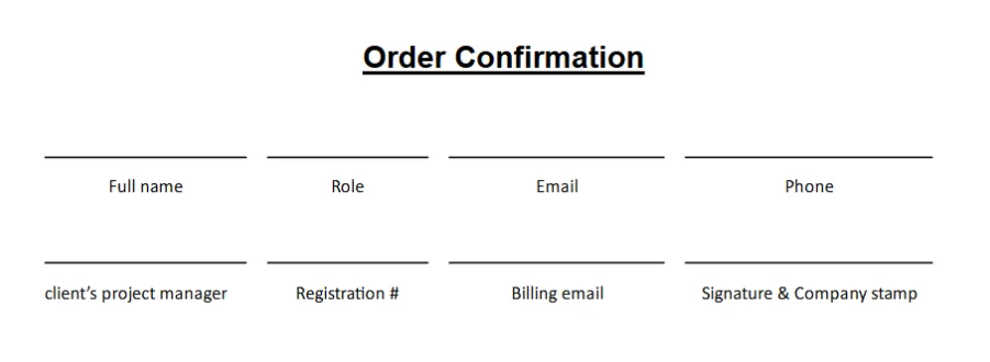 PDF with placeholder tags removed, showing clean document ready for filling