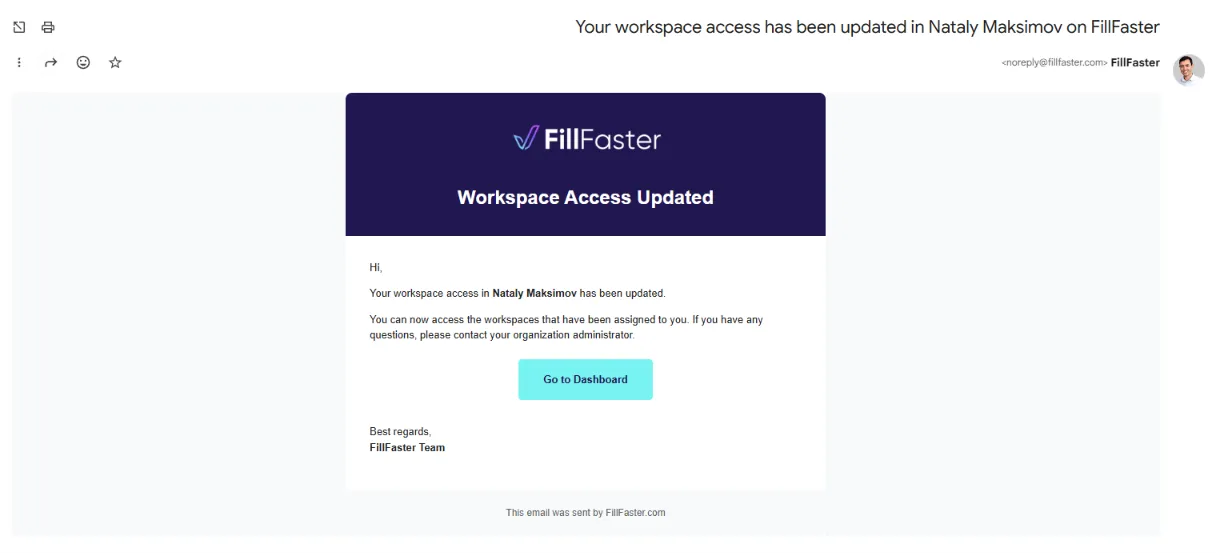 Member list with assigned workspaces