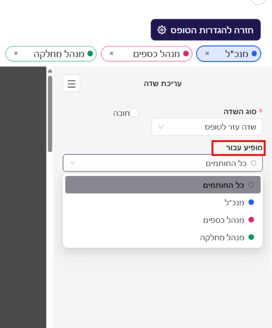 מופיע עבור בשדה עזר, עם כל החותמים ורשימת החותמים