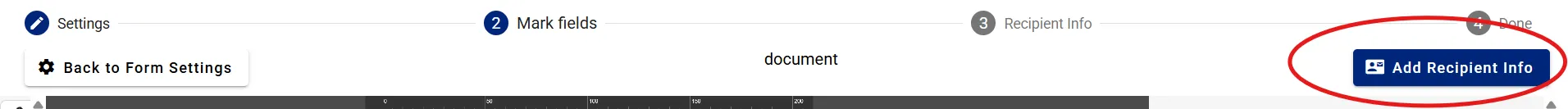 The 'Add Recipient Info' button