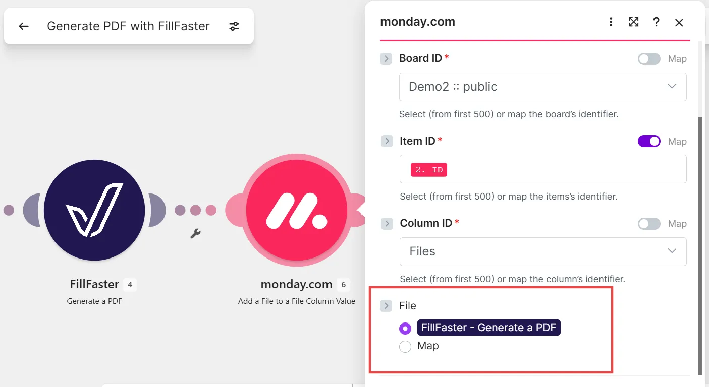 Saving the module configuration in Make.com