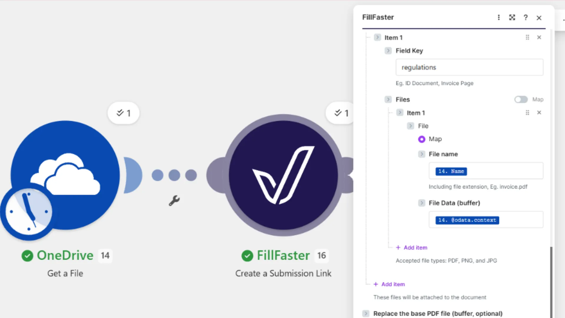 Add files from a source like Google Docs